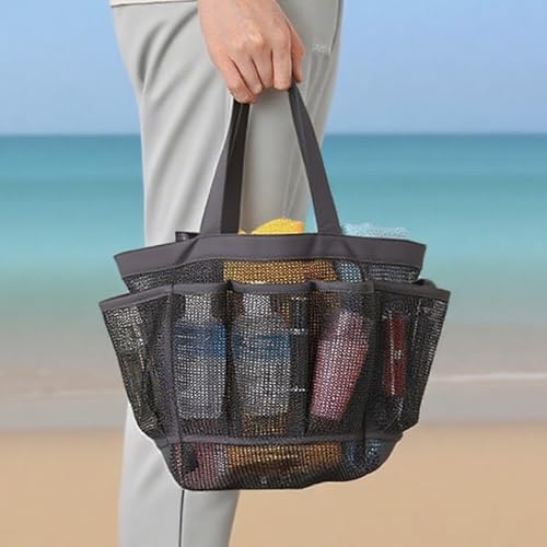 Large Mesh Beach Bag - Lightweight Travel Tote with Reinforced Handles for Pool, Grocery, and Outdoor Use