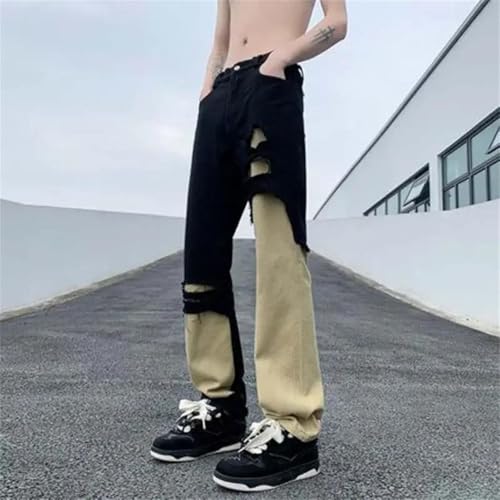 Men Jeans with Pockets Trousers Street Style Cowboy Pants2