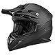 Motocross Motorradhelm Downhill Fullface Helm - Yema YM-915 Cross DH Enduro Quad Mountainbike BMX MTB Helm ECE für Damen Herren Erwachsene-Schwarz Matt-M
