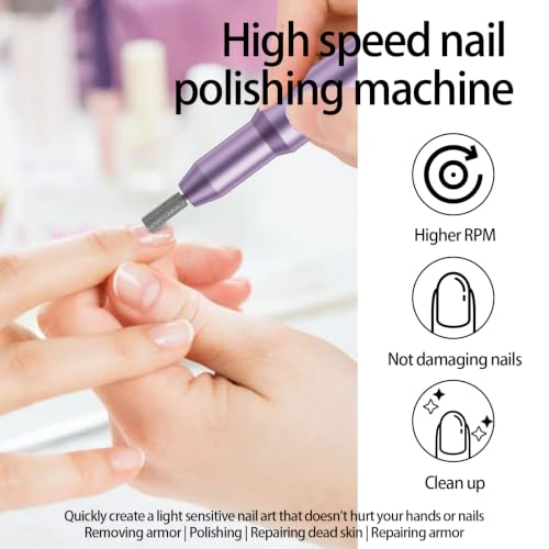 Taladro de uñas eléctrico para retirar gel sin cables ni complicaciones 7
