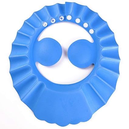 KRUSH Safe Shampoo Shower Bathing Protection Bath Cap Soft Adjustable Visor Hat and Tool for Hair Cut for Children (MULTICOLOR PACK OF 2 PCS)-image-15