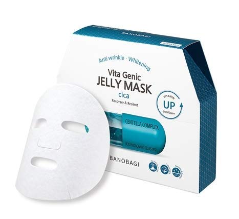 Vita Genic Jelly Cica - Mascarillas faciales de belleza con esencia y complejo vitamínico de 11 vitaminas  Mascarilla coreana para el cuidado de la