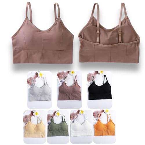 Image of Kaththai Women Cotton Padded Wire-Free Sports Bra with Adjustable Straps Soft Padded Push-Up Bra for Yoga, Fitness (Free Size Bra Fit Up to 28,30,32,34)