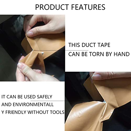 WELSTIK Heavy Duty Waterproof Duct Tape 4 Inch, Professional Grade Industrial Duct Tape for Repairs DIY, Crafts - Image 3