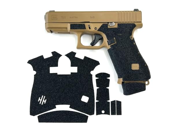 HANDLEITGRIPS Gun Grip Tape Compatible with Glock 19x/ Glock 19x MOS/Glock 45/ Glock 45 MOS - Premium Sandpaper Pistol Grip Tape, Gun Skins, Veteran Owned, Made in USA