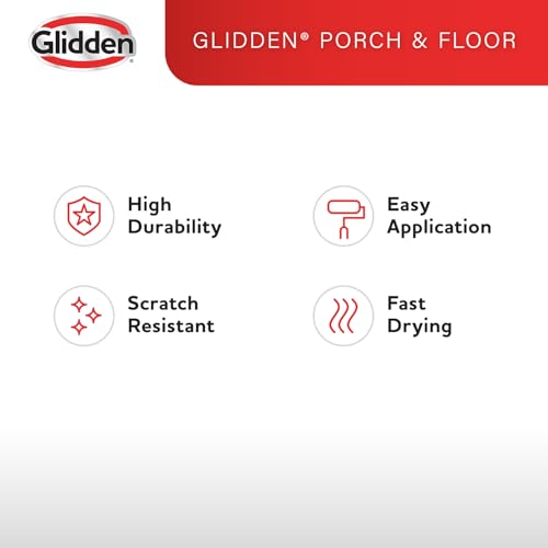 Glidden Porch & Floor 1 galón Pintura Satinada Blanco Interior/Exterior con Imprimante miniatura 3
