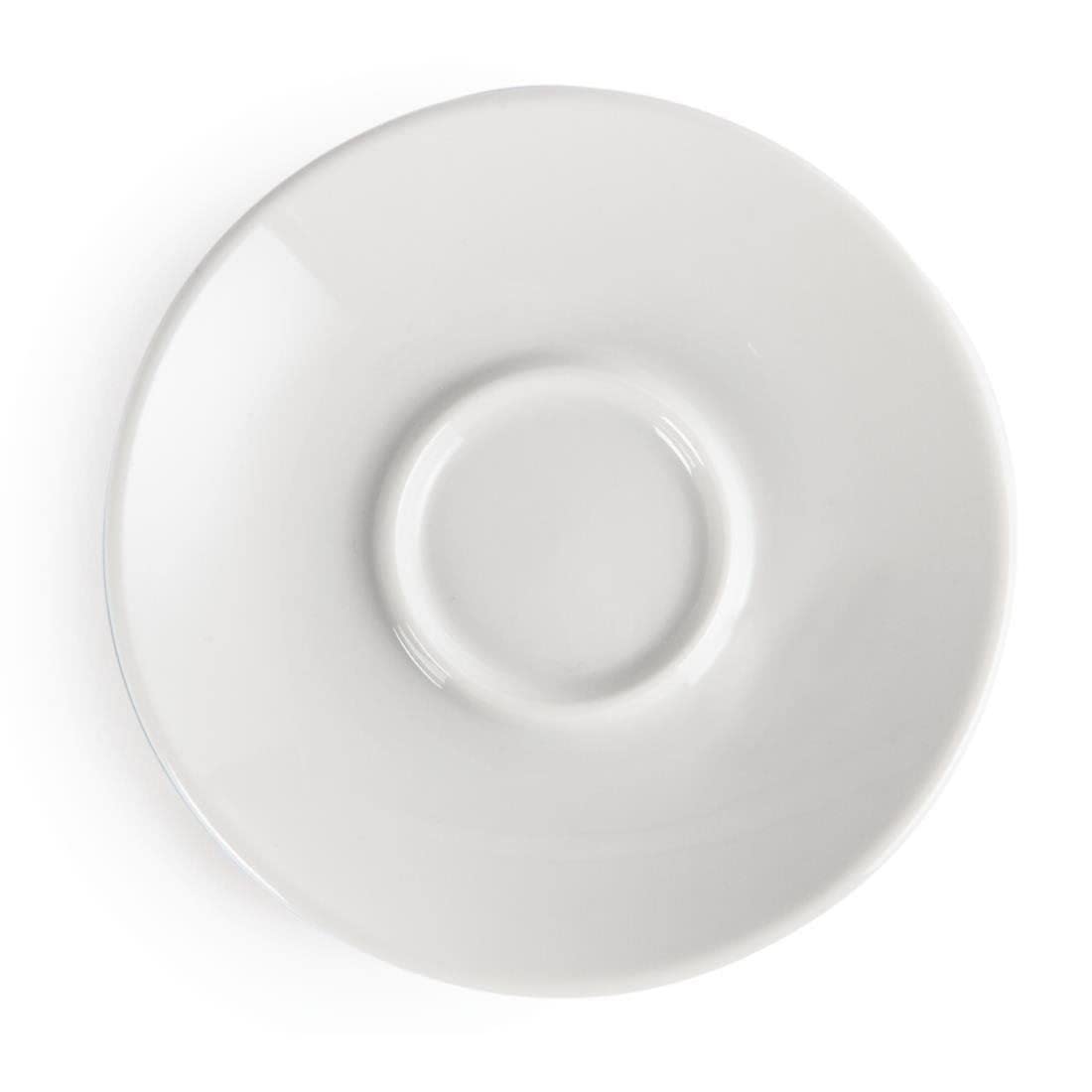 Olympia Nextday Catering Y112 tazzine e piattini, colore: bianco