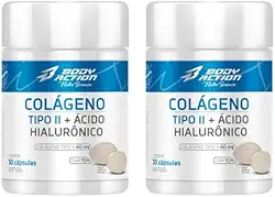 Kit com 2 Colágeno Tipo 2 + Ácido Hialurônico – 30 Softgels Cada, Suporte para Articulações e Pele