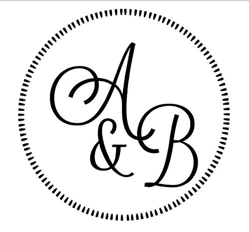 Custom Wedding Embosser - Personalize with Initials & Text - Hand-Held Embossing Stamp - Monogram, Seal Embosser Best for Books, Envelopes, Napkins - 1.625 inch