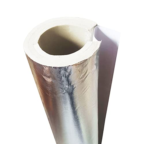 TRGCJGH Involucro del Tubo Dell'isolamento Termico del Tubo del Vapore, Isolamento Termico della Caldaia Lana di Roccia Lana di Vetro,4.2 * 1.2in
