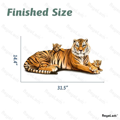 Vinilo decorativo tigre madre con sus cachorros para pared miniatura 5