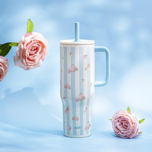 Image of Zak Designs Royal Rose 30 oz Spill-Proof Insulated Travel Tumbler