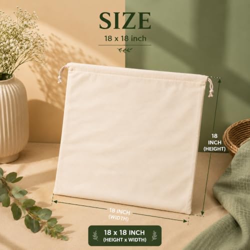 Image of Cotton Dust Bags for Handbags Organizer Pack of 5 | Bags for luxury handbag| Dust bag for women handbag| Hand bag cover for Designer Handbags Protects from Dust| Drawstring Travel Storage bag
