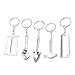 NUOBESTY 5Pcs zinc alloy key holder keychain tool Mini tool Pendant Decorative Bag Key chain tool keychain car key fob metal pendant keychain hanging car key ring man Multifunction shovel
