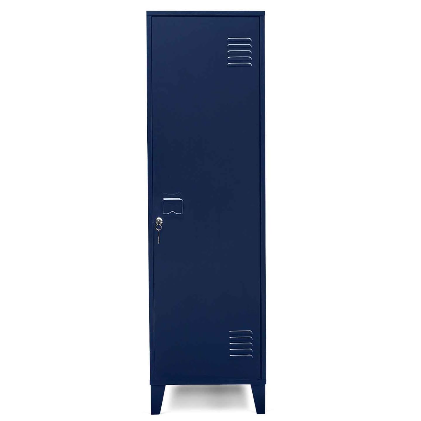 IDMarket - Armoire vestiaire Ester métal Bleu foncé Design Industriel