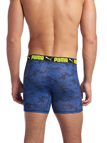 Puma Mens 3 Pack Performance Boxer Briefs, Elecktro Blue Camo, X-Large Us #TOP1