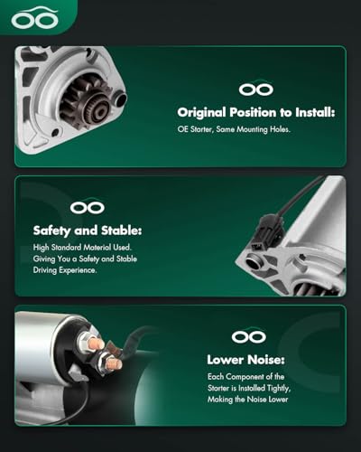 Image of SCITOO Starters Compatible for Nissan Frontier Pickup /Xterra 2005-2015 Pathfinder 2005-2012 4.0L for Suzuki Equator 2009-2012 4.0L SMT0260