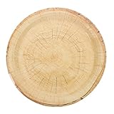BESTYASH 16 Stück Essteller Aus Papier Mit Holzmaserung Vintage Holzmaserung Pappteller Braune Pappteller Vintage Pappteller Holz Pappteller Kleine Thanksgiving Teller