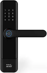 Fechadura Papaiz SL150 Digital Biometria De Embutir Preta Tag Senha