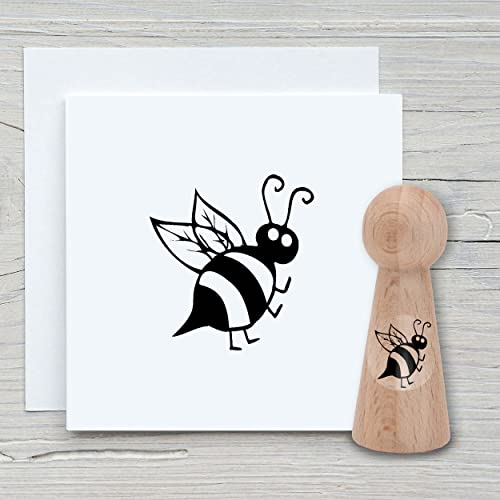 Tampon conique en bois pour scrapbooking - Motif abeille Cover