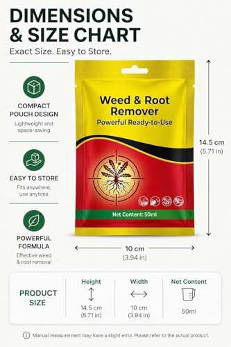 Image of Weed and Root Remover 100G Ready to Use | Fast Acting Deep Penetrating Formula | Removes Weeds from Root for Garden, Lawn, Driveways, Pathways & Outdoor Areas (Pack of 01)