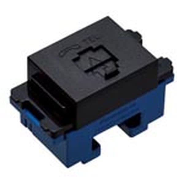 Panasonic WNT15629MB Embedded Telephone Modular Jack, 6 Poles, 2 Cores, Full Terminal, Matte Black
