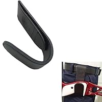 SHARROW Bogenschießen Gürtel Bogenhalter Bogenhaken Jagd Bogen Holster aus Leder für Gürtel Bogenständer für Recurvebogen Langbogen (Schwarz)