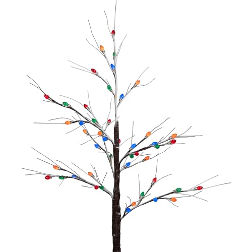 Northlightledlightedfrostedchristmastwigtree4brownmulticolorlights  Urban Country Home Decor Northlight led lighted frosted christmas twig tree 4 brown multi color lights  urban country home decor