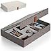 ZICOTO Decorative Photo Storage Box with Lid - A Beautiful Linen Organizer Perfect to Safely Store Your Pictures, Documents, Scrapbooking Supplies, Keepsakes and Other Memories in Style