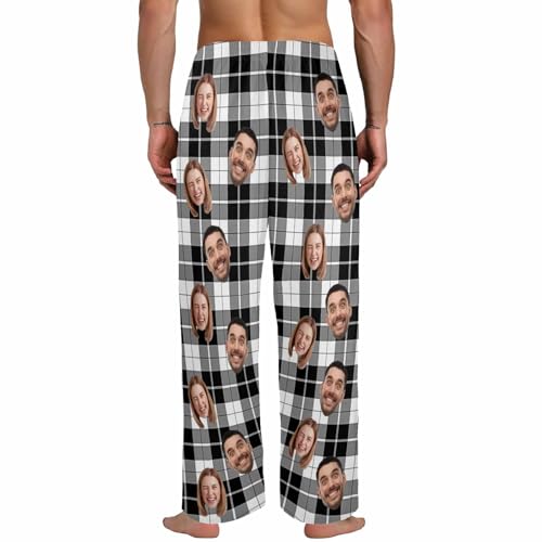 Artsadd Personalized Pajama Pants for Men Women Custom Family Pet Photo Pj Pants Bottoms Christmas Gifts4