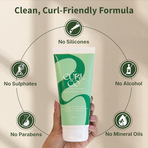 Image of The Curl Co Volumize & Define Hydrating Curl Gel, 150g, For Wavy & Curly Hair, With Hyaluronic Acid, Rice Protein & Flaxseed Extract
