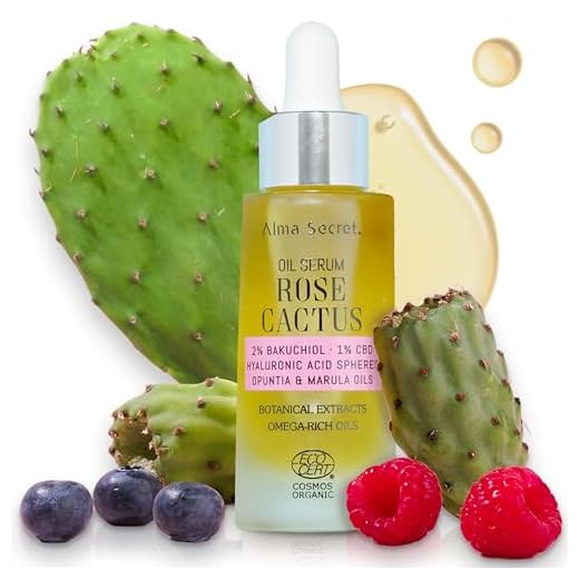 ALMA SECRET | Sérum Facial Rose Cactus Renovador Celular Antiedad con 2% Bakuchiol y Ácido Hialurónico – Todo Tipo de Pieles – Vegano y ECOCERT COSMOS ORGANIC – 30ml