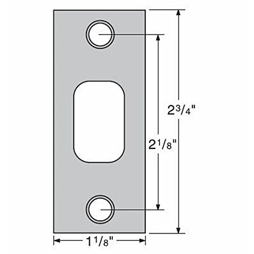 Gâche de pêne carré Kwikset 85278-26-1 en chrome miroir durable