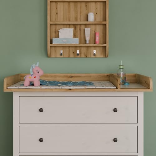 Plan à langer avec séparation IKEA HEMNES anti-encombrement