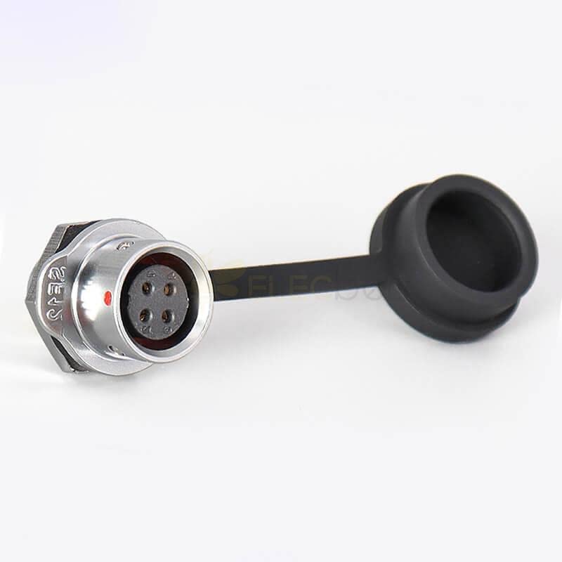 SF12 4 Pin Plug+Socket Back Mount Aviation Circular Quick Push-Pull Industrial Metal Waterproof