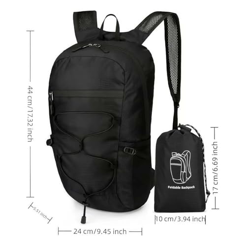 Mochila Ligera de Senderismo 20L Impermeable Gris Oscuro miniatura 3