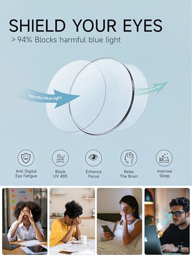 Image of Bast Sytle Oversized Cateye Blue Light Blocking Glasses Lightweight Chic Frame for Office Computer Gaming for Women