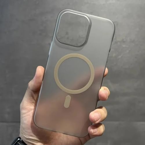 Coque de protection iPhone 15 Pro rose avec dos magnétique transparent antichoc