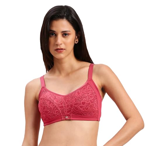 SOIE Women Full Coverage Non Padded Non-Wired Bra (FB-709 EARTHRED 36C)