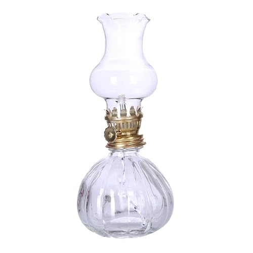 amanigo Lámpara de Aceite de Vidrio pequeña Lámpara de Mantequilla de Vidrio Vintage clásica for decoración Interior del hogar Cover