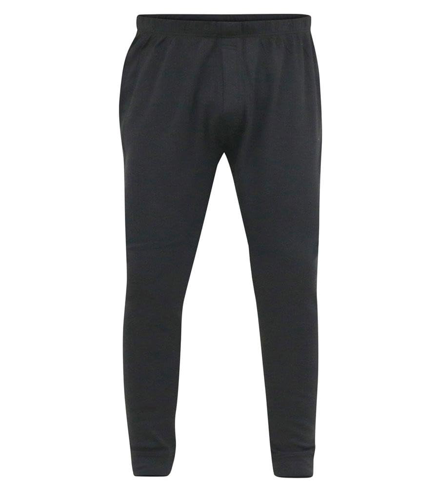 D555 Men's Black Thermal Long Johns For In 6XL
