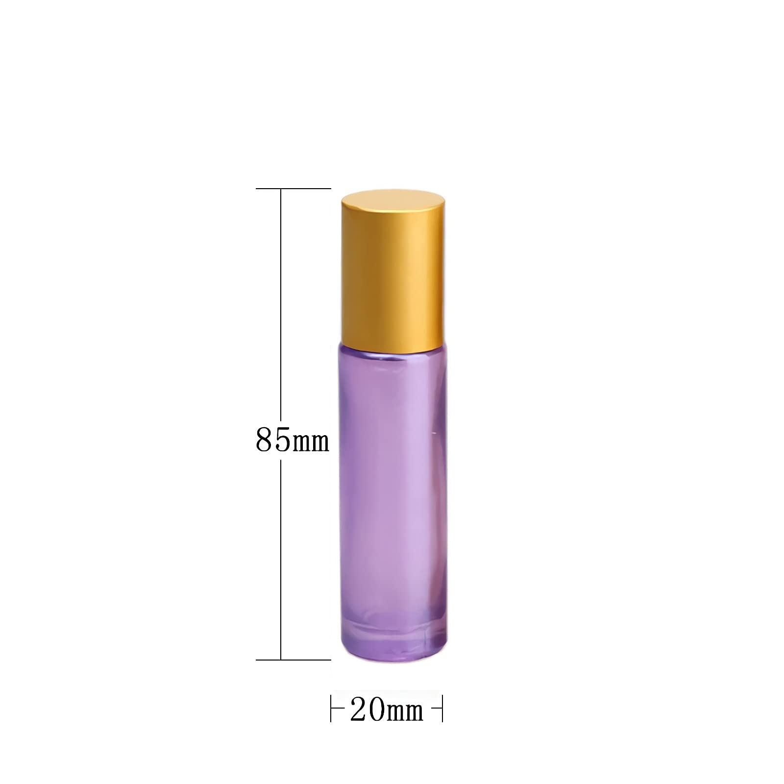 Lot de 12, Flacons à Bille pour Huiles Essentielles 10ml – Bouteilles Roll-on en Verre Mixte avec Couvercle Or avec Rouleau en Acier Inoxydable (1 décapsuleur et 1 entonnoir)