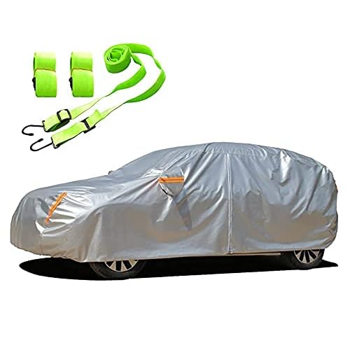 kayme 6 Layers Car Cover Waterproof All Weather for Automobiles and car Cover Windproof Straps