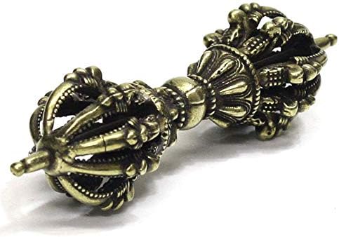 修縁堂】チベット密教法器 九鈷金剛杵 九鈷杵 真鍮製 vajra 18.5cm