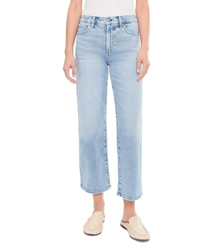 Madewell, Womens, The Perfect Vintage Wide-Leg Crop Jean in Raebrook, Raebrook Wash, Size: 31,...