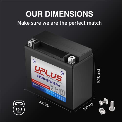 image for UPLUS NEW TECHNOLOGY BATTERY Motorcycle Battery YTX20HL-BS, UPLUS EB20