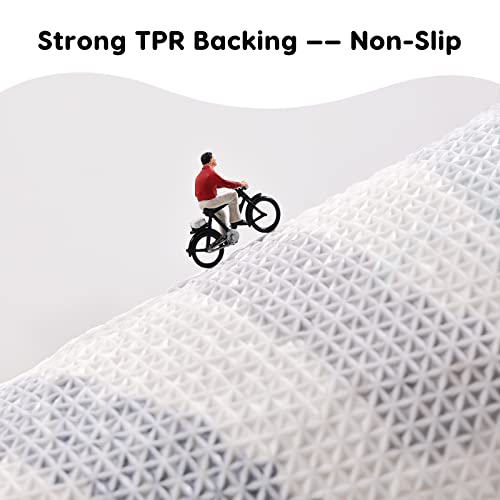 Truedays Colorful Boho Bath Mat Half Round Water Absorbent Non-Slip Bathroom Rugs, Machine Washable Soft Microfiber Sun Bath Rug For Bathroom, Shower, Room #TOP4