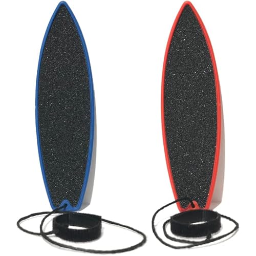 Windeck Finger Surfboard – Blue & Red Mini Hand Surf Toy with Leash & Grip...