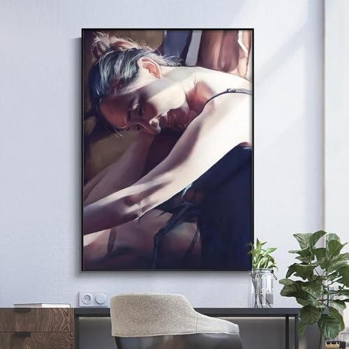 Peinture KEBIA Belle fille pour raviver un mur vide grand poster scandinave 70x100cm