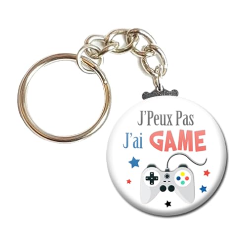 J'peux pas j'ai Game Porte Clés Chaînette 3,8 centimètres Idée Cadeau Accessoire Fête Noel Anniversaire Remerciement Humour Jeux Vidéo